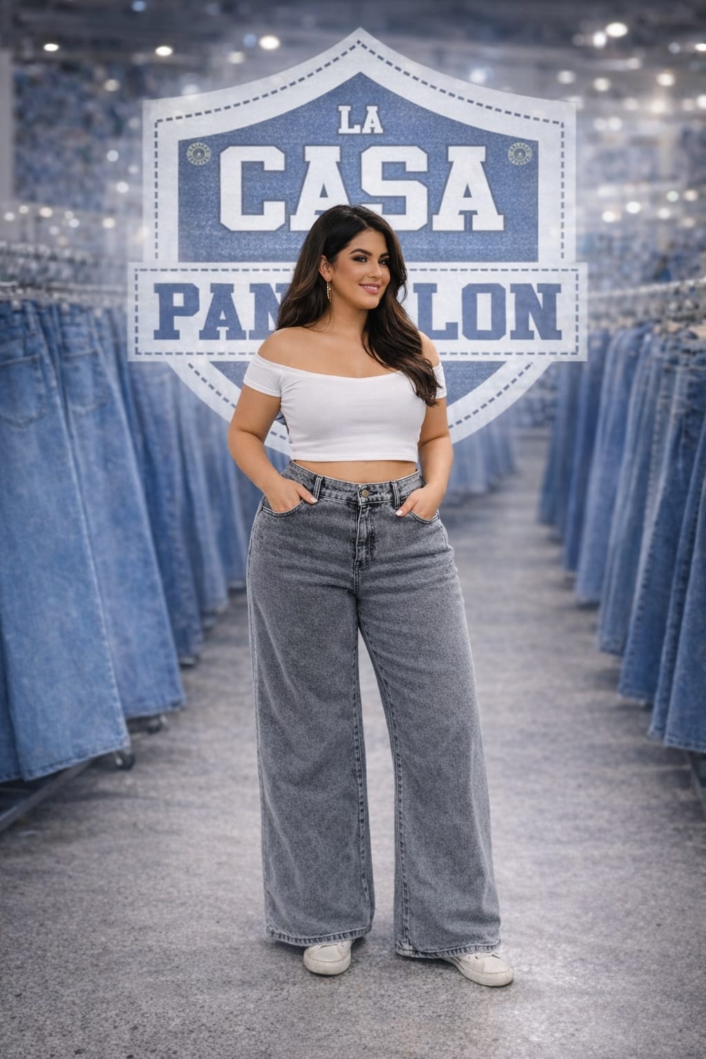 Wide leg gris