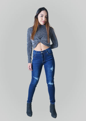 Pantalon Skinny efecto roto